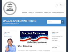 Tablet Screenshot of dallascareerinstitute.net